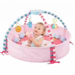 Baby Activity Play Mat with Hanging Toys & Ball Pit – Soft Plush Play Gym (40 Balls) - Image 2