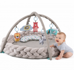 Super Soft Plush Baby Play Mat with Pillow & Hanging Toys