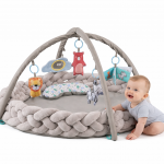 Super Soft Plush Baby Play Mat with Pillow & Hanging Toys