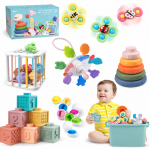 6-in-1 Montessori Baby Activity Toy Set for Early Learning (6–12 Months)
