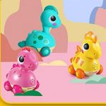 Touch & Go Dinosaur Toy with Lights & Sounds for Babies | Crawling Encouragement Rolling Toy - Image 3