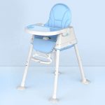 Foldable Portable Baby High Chair with Dining Tray