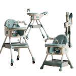 Adjustable Foldable Baby High Chair with Removable Tray & Toy Bar - Image 2
