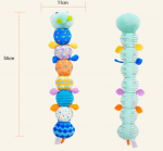 Infant Musical Plush Activity Toy with Crinkle, Rattle & Multi-Texture Sensory Play for Tummy Time - Image 4