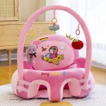 Plush Baby Activity Floor Seat with Hanging Toys - Image 3