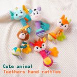Cute Animal Baby Teether Rattle Toy – Soft Plush Hand Rattle with Silicone Teether for Newborns & Infants (0–12 Months) - Image 5