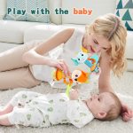 Cute Animal Baby Teether Rattle Toy – Soft Plush Hand Rattle with Silicone Teether for Newborns & Infants (0–12 Months) - Image 2